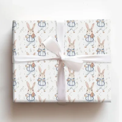 Backstop Bunny - Gift Wrap for Christmas, Holidays Wrapping Paper, Christmas Wrapping Paper