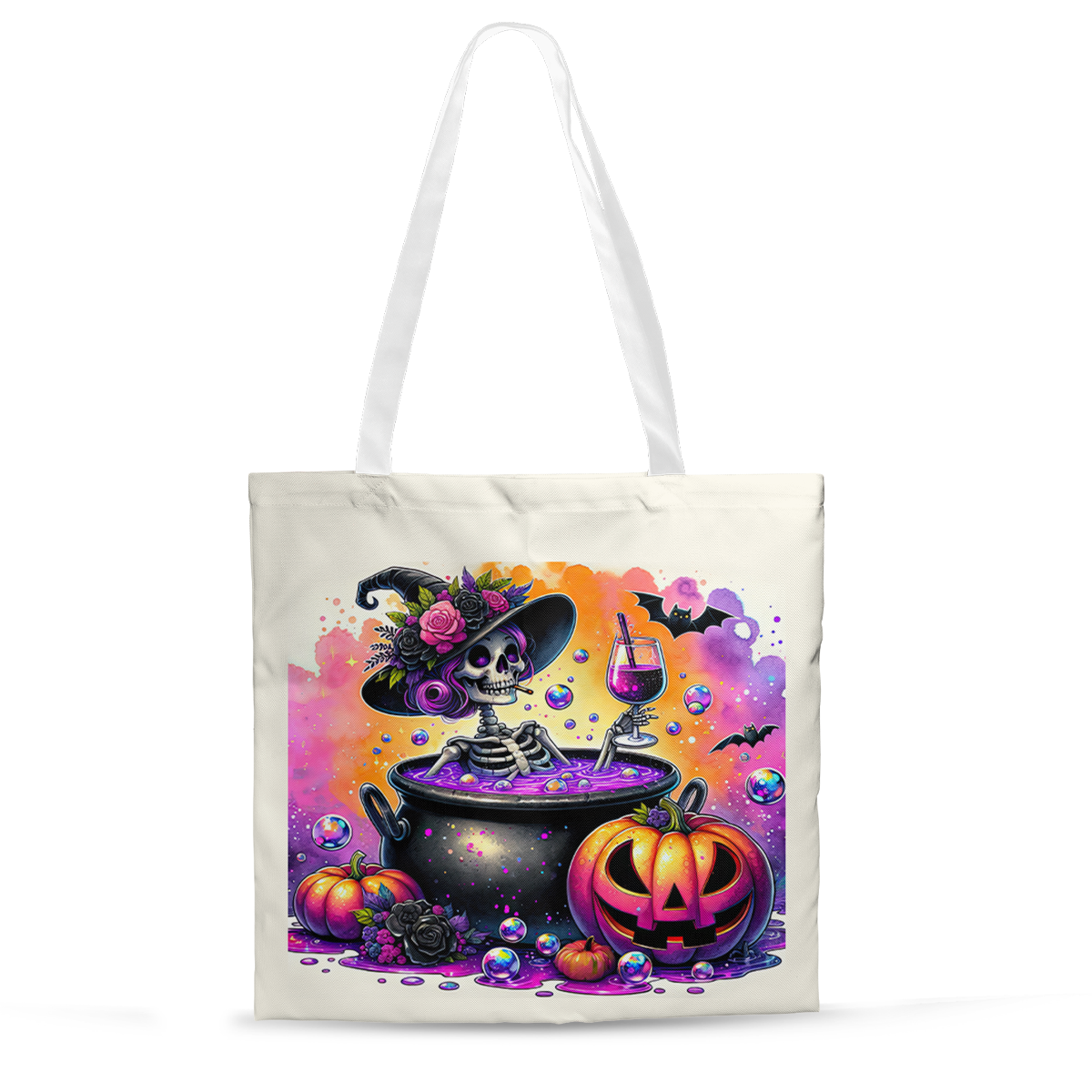 Halloween Skeleton Tote Bag