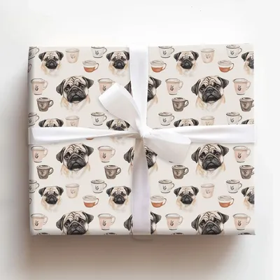 Coffee Day with the Fawn - Gift Wrap for Christmas, Holidays Wrapping Paper, Christmas Wrapping Paper