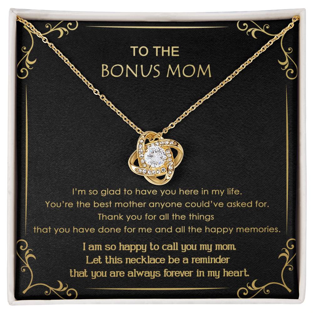 Gift for Bonus Mom - Glad to Have You - Love Knot Love Knot Necklace
