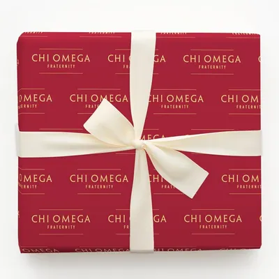 Chi Omega Fraternity - Gift Wrap for Christmas, Holidays Wrapping Paper, Christmas Wrapping Paper