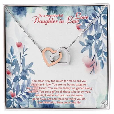 Perfect Us Gifts To Our Daughter-In-Law Gift On Wedding Day💍💍💍 Interlocking Hearts Necklace