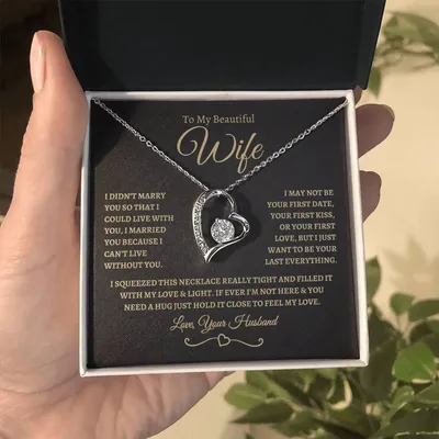To My Beautiful Wife L Forever Love Necklace L Love, Your Husband