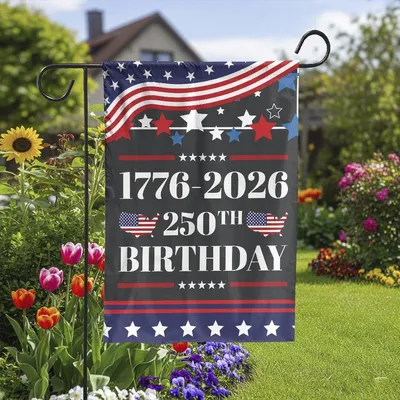 250th Anniversary 1776 2026 Garden Flag, Independence Day Garden Flag, Us Birthday Outdoor Flag Vertical Garden Flag