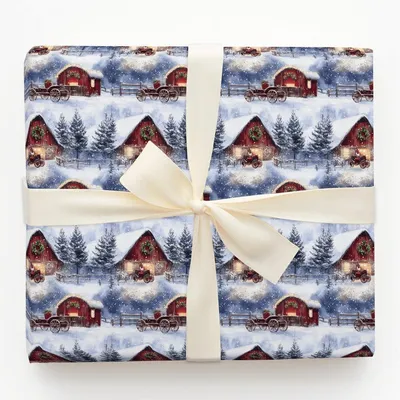 Rustic Noel - Gift Wrap for Christmas, Holidays Wrapping Paper, Christmas Wrapping Paper
