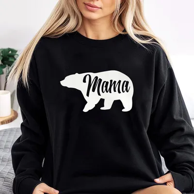 Mama Bear Women'S Sweatshirt, Mother'S Day Gift, Maternity Sweatshirt, Casual Top For Unisex