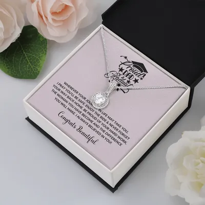 Proud Dad - Graduation Necklace - Gift For Daughter From Dad, To My Daughter Necklace, Daughter Gift From Dad, Daughter Birthday Gift, Daughter Graduation Gift - Daughter's Birthday, Daughter's Graduation, Daughter Jewelry