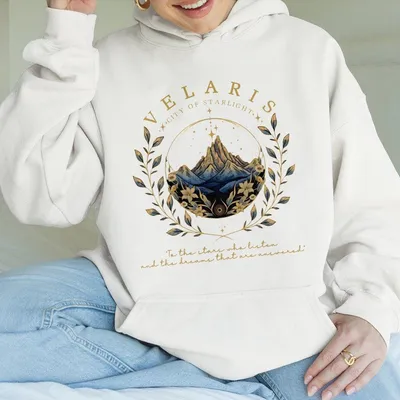 Velaris Acotar Graphic Hoodie Full Color Women Top City Of Starlight Rhysand Hoodie  Merch Court Of Dreams Casual Daily