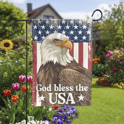 Vertical Garden - Patriotic American Garden Flag, USA Outdoor Yard Decor, 4th of July Flag, Memorial Day Banner