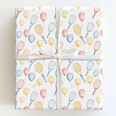 Pop Goes the Racket - Gift Wrap for Christmas, Holidays Wrapping Paper, Christmas Wrapping Paper