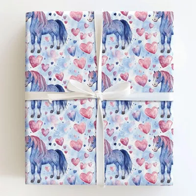 Ponytail Kisses - Gift Wrap for Christmas, Holidays Wrapping Paper, Christmas Wrapping Paper