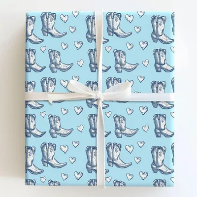 Retro Yeehaw - Gift Wrap for Christmas, Holidays Wrapping Paper, Christmas Wrapping Paper
