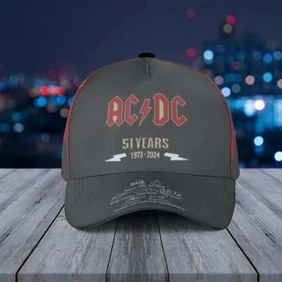 Acdc Band 51 Years 1973-2024 Memories Signature Baseball Cap Baseball Cap
