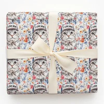 Mom's Favorite American Shorthair - Gift Wrap for Christmas, Holidays Wrapping Paper, Christmas Wrapping Paper