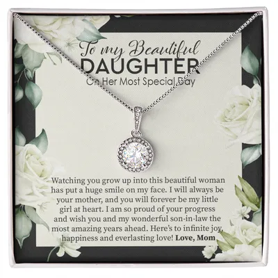 Bride Gift From Mom To Daughter On Wedding Day, Gift For Daughter On Wedding Day From Mother, Wedding Necklace Gift To Daughter Gifts, Daughter Gift On Wedding Day, Bride Gift From Mom, Daughter Wedding Day Necklace, Wedding Gift For Daughter