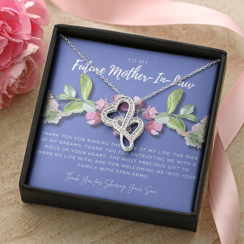 Future Mother In Law Gift Mom In Law Jewelry Mother's Day Gift For Mother-In-Law Gift For Mother In Law Mother-In- 1 Double Hearts Necklace