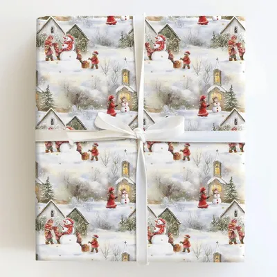 Warm Chills - Gift Wrap for Christmas, Holidays Wrapping Paper, Christmas Wrapping Paper