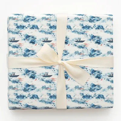 Hooked on Boating - Gift Wrap for Christmas, Holidays Wrapping Paper, Christmas Wrapping Paper