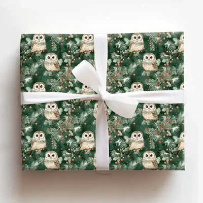 Tinsel and Talons - Gift Wrap for Christmas, Holidays Wrapping Paper, Christmas Wrapping Paper