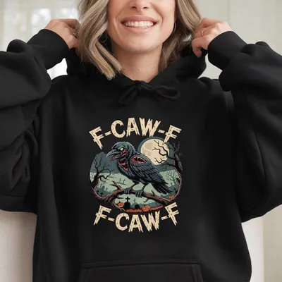 Zombie Crow Hoodie Halloween Black Crow Horror Hoodie Spooky Season Unisex Hoodie For Men And Women
