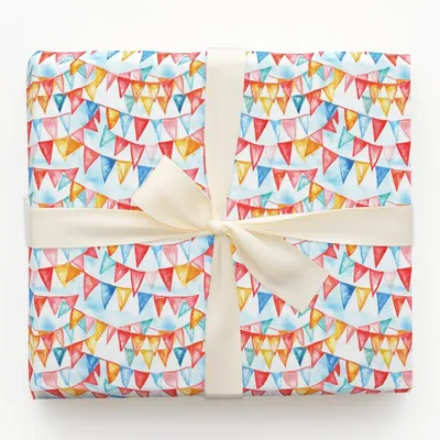 Flags Over the Circus - Gift Wrap for Christmas, Holidays Wrapping Paper, Christmas Wrapping Paper