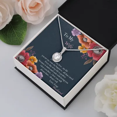 Necklace For My Wife, To My Wife Heart Pendant Necklace, Heart, To My Wife Necklace Anniversary Gift, Birthday Gift For Wife, To My Wife Necklace, Last Minute Birthday Gift, Deep Love Messages For Wife, Romantic Wife Gift, Husband To Wife