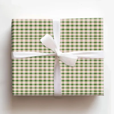 Gingham with Grace - Gift Wrap for Christmas, Holidays Wrapping Paper, Christmas Wrapping Paper