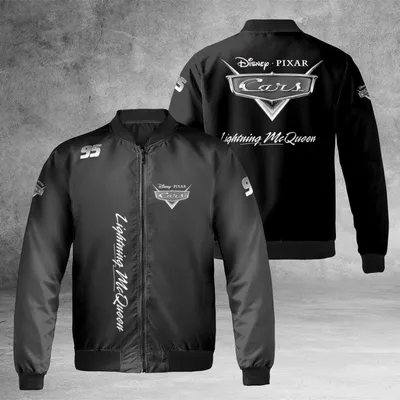 Disney Pixar Cars Lightning Mcqueen Bomber, Fun Automotive Apparel For Kids And Fans, Great For Theme Parks And Casual Play Bomber Jacket