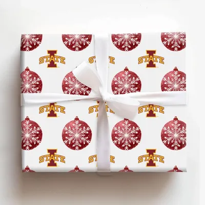 Iowa State Bauble - Gift Wrap for Christmas, Holidays Wrapping Paper, Christmas Wrapping Paper
