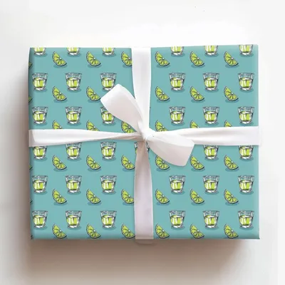 Too Smooth Tequlia - Gift Wrap for Christmas, Holidays Wrapping Paper, Christmas Wrapping Paper