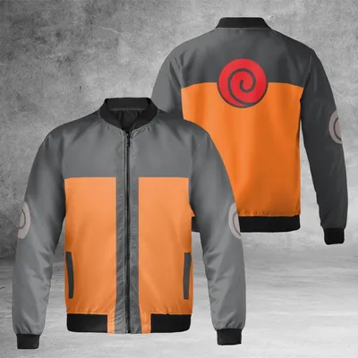 Abstract Orange & Black Bomber Jacket, Modern Swirl Design, Unisex Streetwear, Minimalist Art Style, Red Accent Bomber Jacket