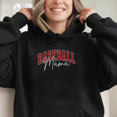 Baseball Mama Hoodie,Vintage Sports Mom Graphic For Women,Unisex Casual Top,Game Day Outfit
