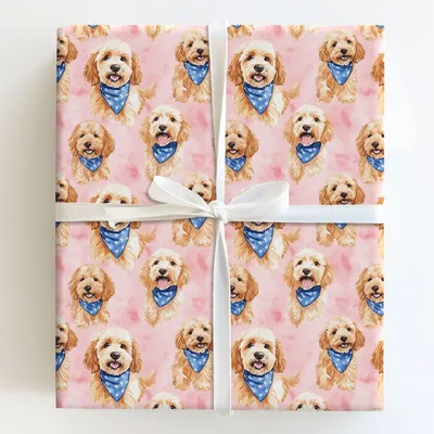 Big Brother Goldendoodle - Gift Wrap for Christmas, Holidays Wrapping Paper, Christmas Wrapping Paper