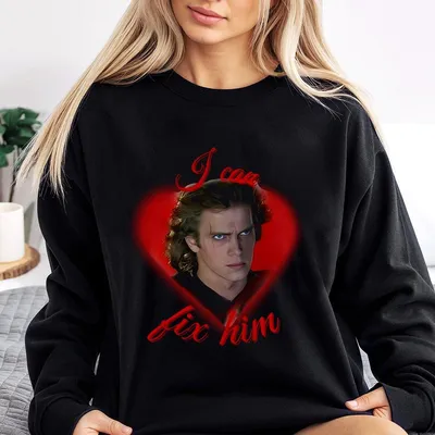 Baby Sweatshirt Anakn Skywalker 'I Can Fix Him' Graphic Baby Sweatshirt Y2k Sweatshirt Trendy Clothing
