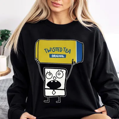 Twisted Tea Original Doodle Collection Funny Beer Unisex Sweatshirt Gift For Men And Women Sweatshirt With Unique Cartoon Design