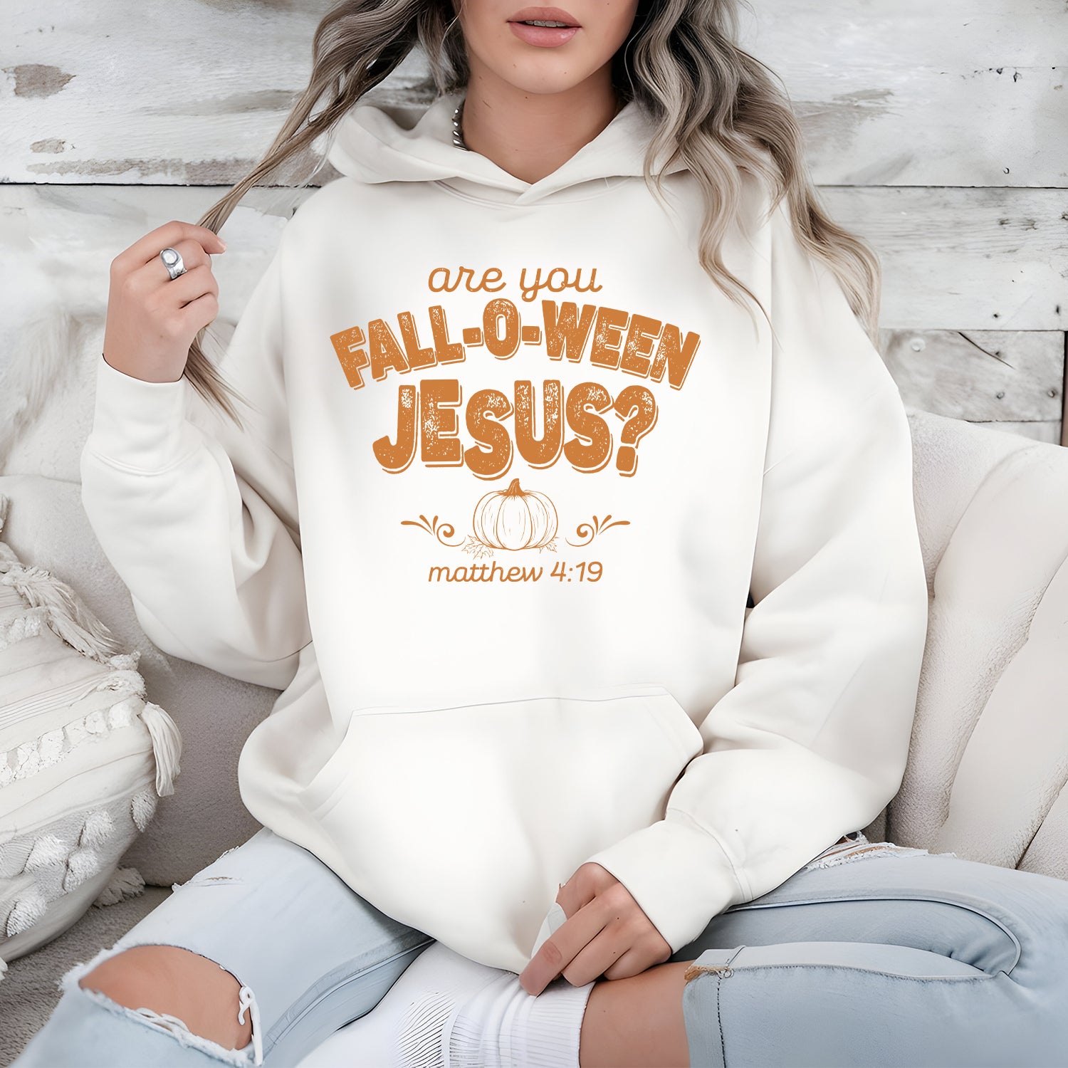 Halloween Hoodie β Are You Fall-O-Ween Jesus Graphic Pullover