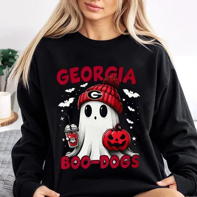 Georgia Boo Dawgs Halloween Sweatshirt, Cute Ghost Boo-Dogs Sweatshirt For Game Day & Fall Fans, College Tailgate, Football Top For Men And Women