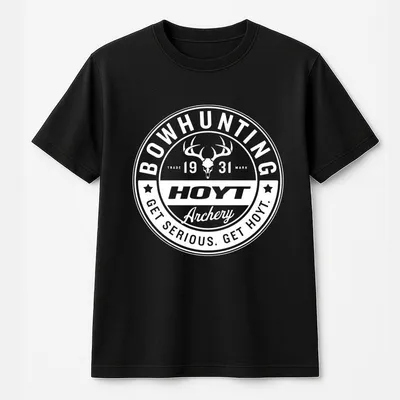 Unisex Hoyt Archery T-Shirt, Vintage Bowhunting Graphic, Heritage Style Deer Skull T-Shirt, Archer Gift