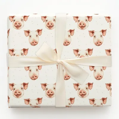 Pigs in Paradise - Gift Wrap for Christmas, Holidays Wrapping Paper, Christmas Wrapping Paper