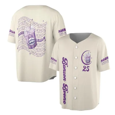 Baseball Jersey, Benson Boone 25 Moonbeam Ice Cream Baseball Jersey, Purple Mystical Magical Tour Merch, Pop Star Fan
