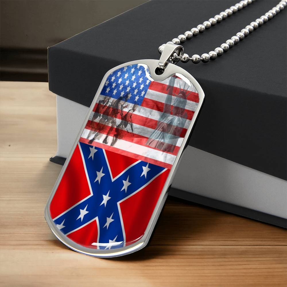 Proud Conderate American - Army Tag Necklace, Dog Tag