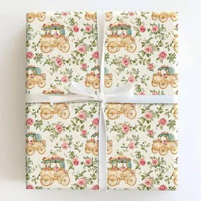 Charmed by the Carriage - Gift Wrap for Christmas, Holidays Wrapping Paper, Christmas Wrapping Paper