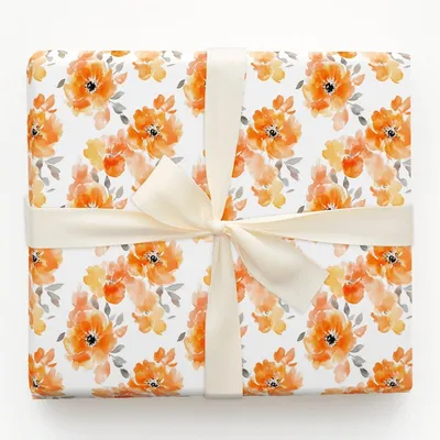Peach Blossom - Gift Wrap for Christmas, Holidays Wrapping Paper, Christmas Wrapping Paper