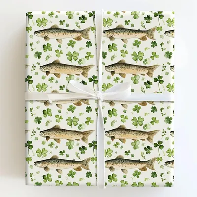 Lucky Trout - Gift Wrap for Christmas, Holidays Wrapping Paper, Christmas Wrapping Paper