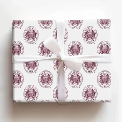 Ring Crest - Gift Wrap for Christmas, Holidays Wrapping Paper, Christmas Wrapping Paper