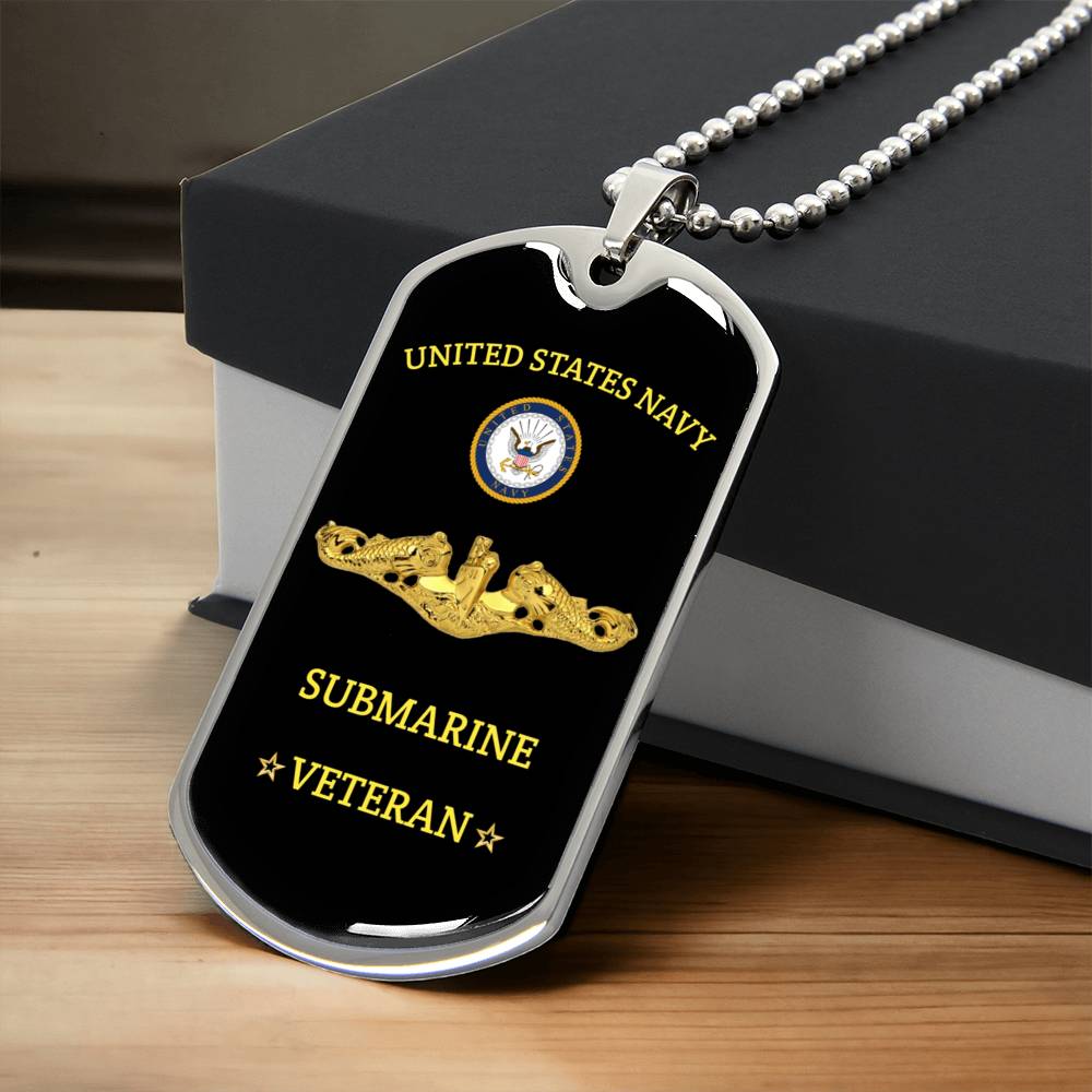 Gorgeous Dog Tag For Submarine Veterans - Army Tag Necklace, Dog Tag