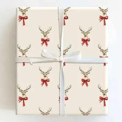 Hoofing it Red - Gift Wrap for Christmas, Holidays Wrapping Paper, Christmas Wrapping Paper