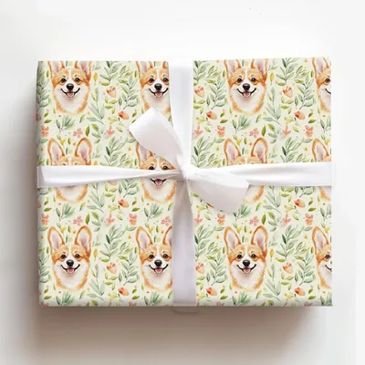 Somebunny Loves Corgis - Gift Wrap for Christmas, Holidays Wrapping Paper, Christmas Wrapping Paper