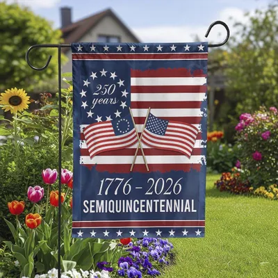 America 250th Anniversary Garden Flag, 1776 To 2026 Semiquincentennial, Stars And Stripes Patriotic Flag Vertical Garden Flag