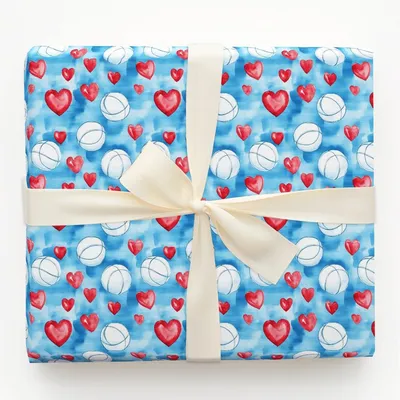 Love at First Set - Gift Wrap for Christmas, Holidays Wrapping Paper, Christmas Wrapping Paper